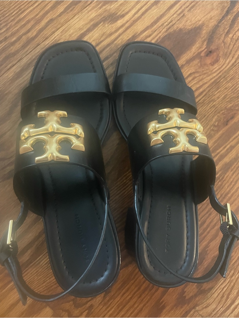 NWOT Tory Burch Eleanor Block Heel Sandals Size 7 - Picture 4 of 7